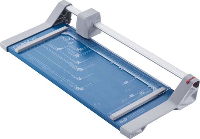 The Dahle 507 Personal Rotary Trimmer is self-sharpening, precise, and ideal for trimming paper and photographs.