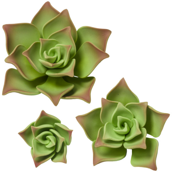 Green Succulents Gum Paste Flowers