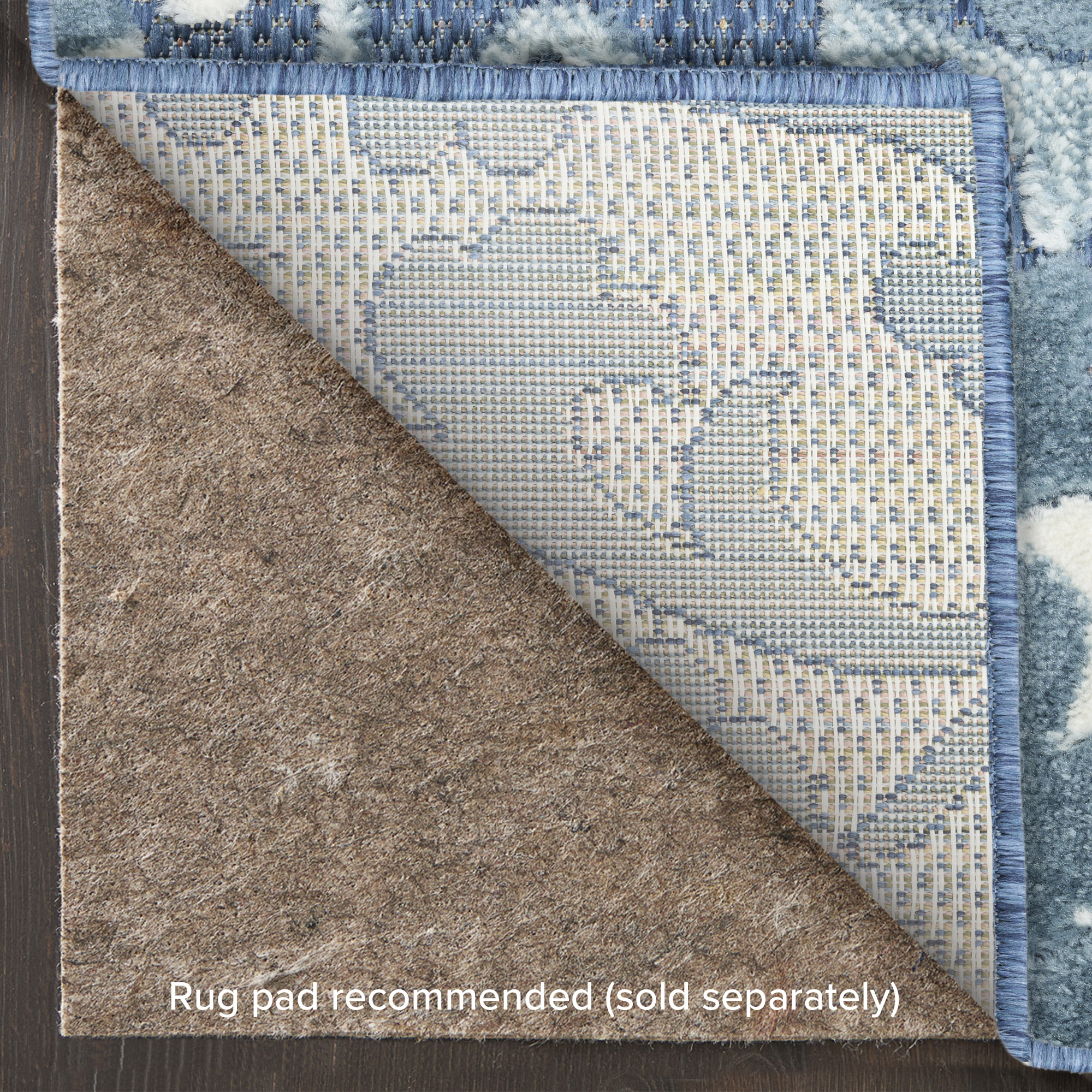Nourison Aloha 7'10" x 10'6" Blue Farmhouse Rug