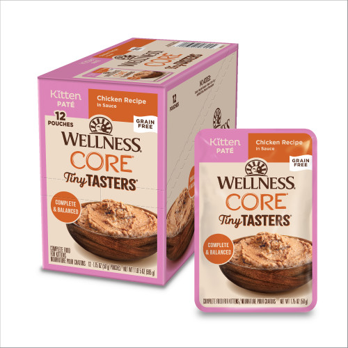 Wellness CORE Tiny Tasters Kitten Chicken Pate Front packaging