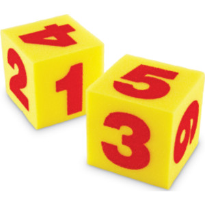 Giant Soft Numeral Cubes, Set of 2