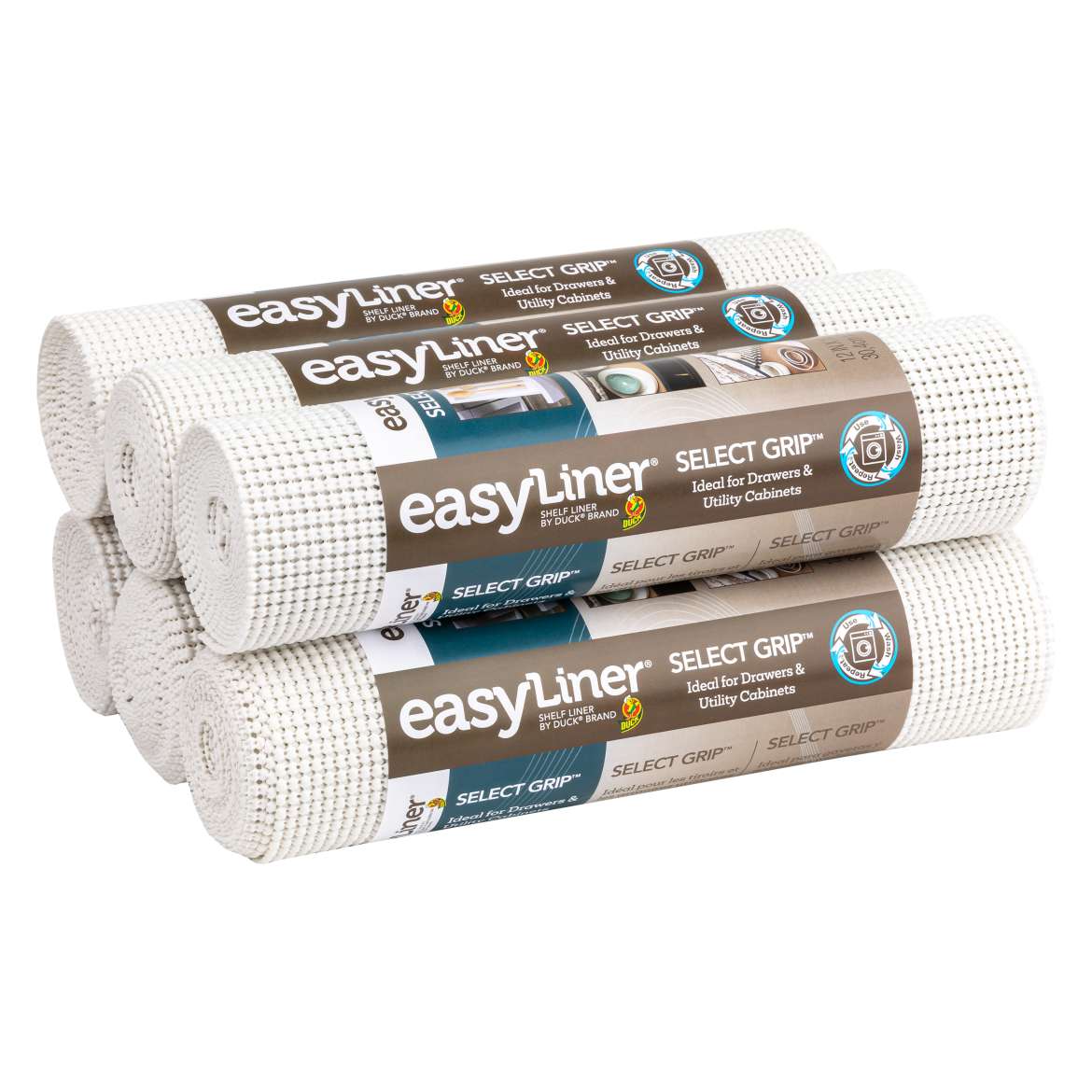Select Grip™ EasyLiner® Brand Shelf Liner - White, 6 pk, 12 in. x 10 ft.