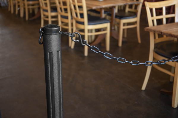 ChainBoss Stanchion - Black Filled with Black Chain 29