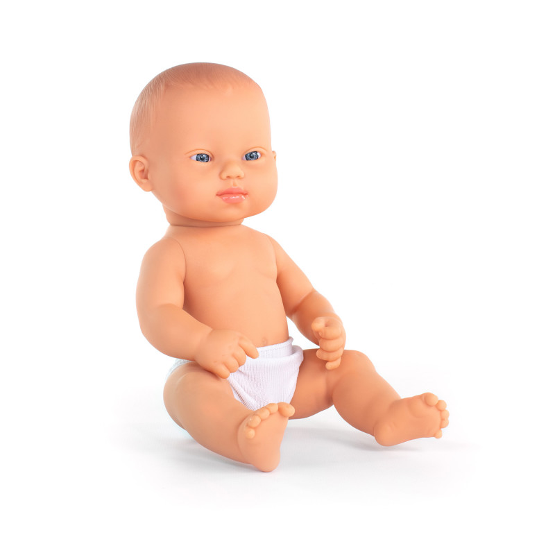 Baby Doll Caucasian Girl with Down Syndrome, 12-5/8"
