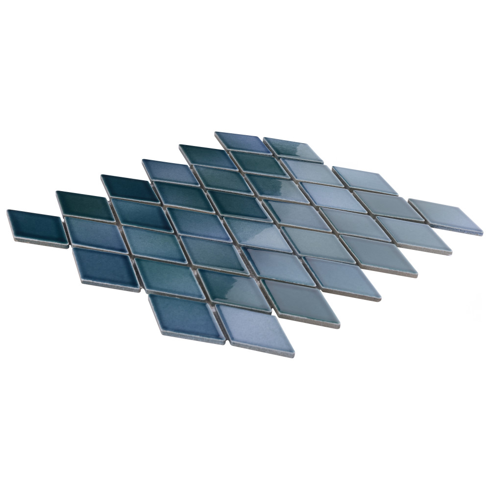 Sample – Hudson Kite Aquamarine Porcelain Mosaic Tile