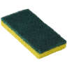 Hillyard, Trident, Medium Duty Scouring Sponge, Rectangle, 3.18"x6.25", Green