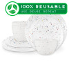 Confetti Dinnerware Set, White, 12-piece set slideshow image 1 Confetti Dinnerware Set, White, 12-piece set slideshow image 1