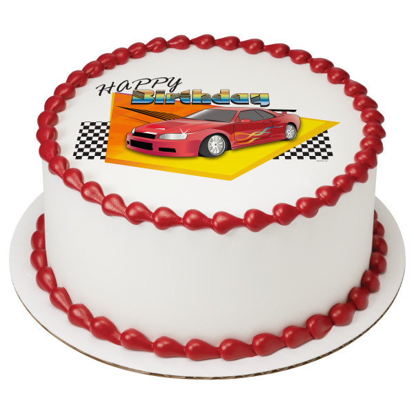 Birthday Race Car PhotoCake® Edible Image®