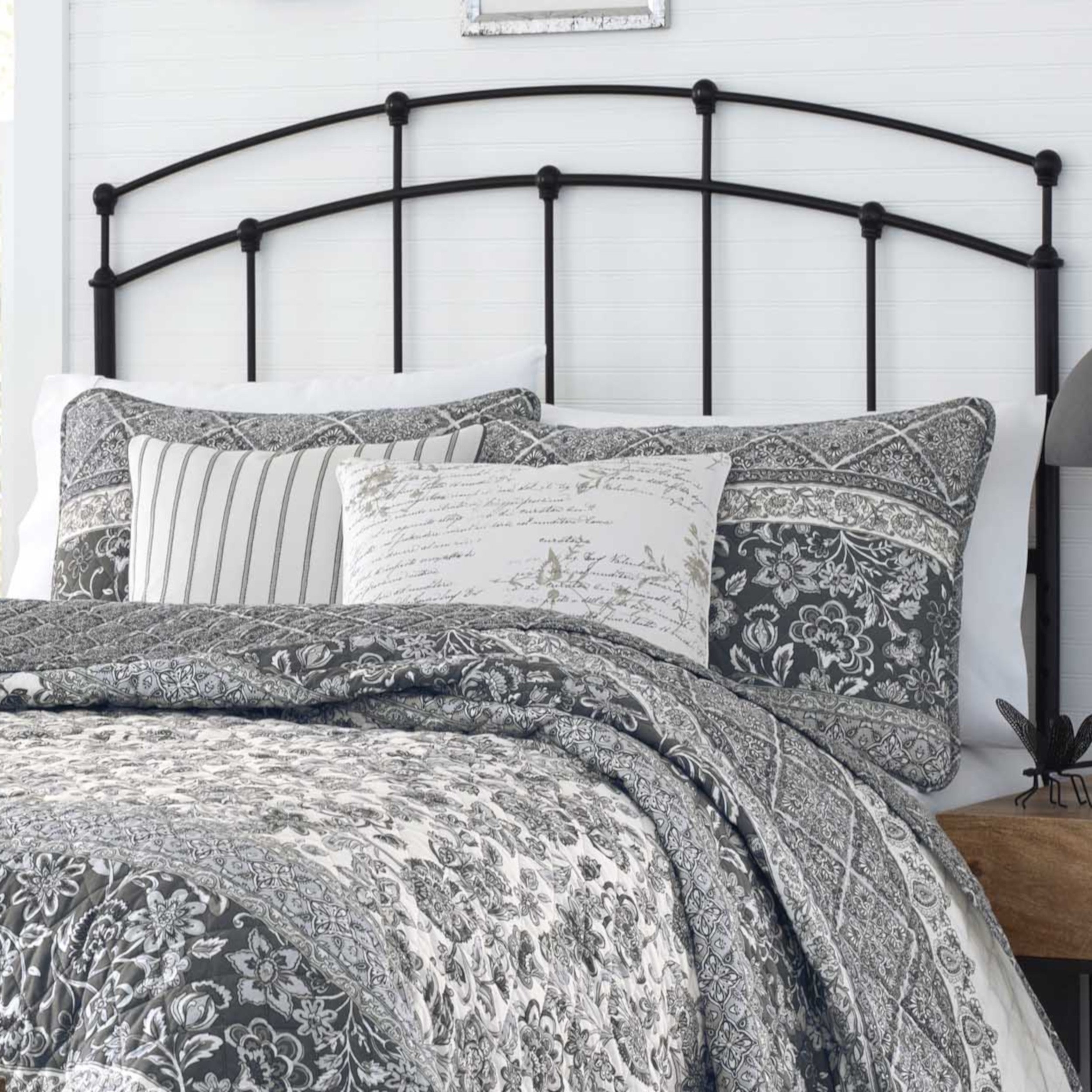 Stone Cottage Abbey Cotton Grey 3 Piece Quilt Set-Full/Queen - Picture 18 of 21