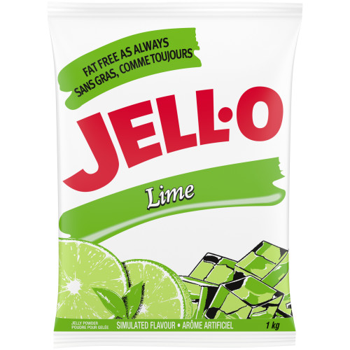  JELL-O poudre pour gelée Lime – 2 x 1 kg 