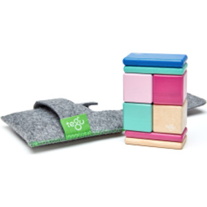 Magnetic Wooden Blocks, Blossom, 8-Piece Pocket Pouch