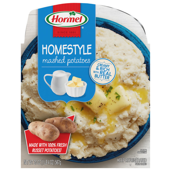 HORMEL(r) Homestyle Mashed Potatoes 6/20 oz . C1N1 - Front No Plunge In Package (Hi Res)