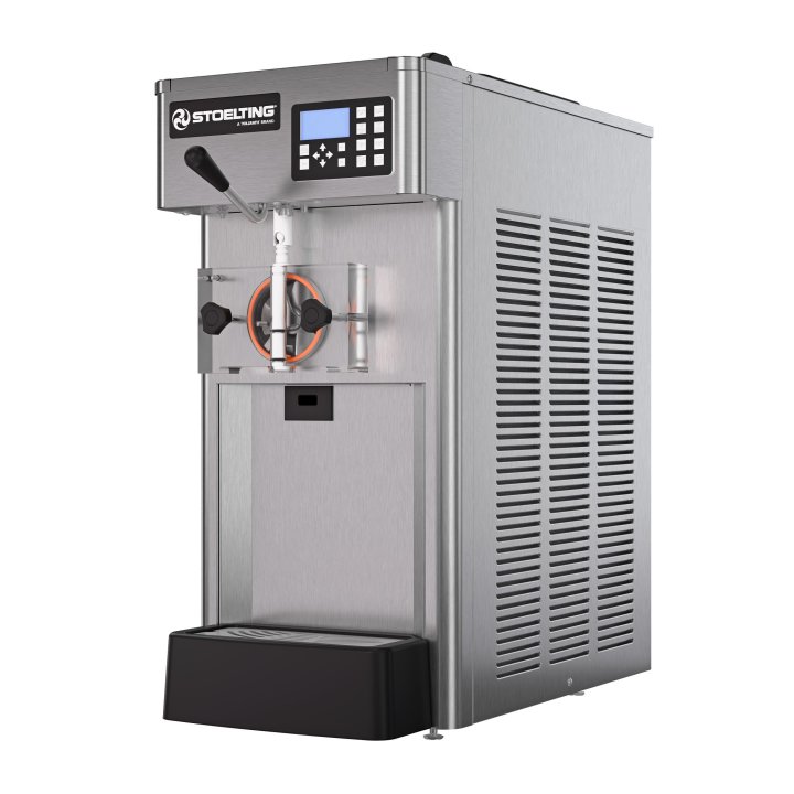 3-gallon 220- to 240-volt water-cooled gravity-fed single-flavor soft serve countertop machine
