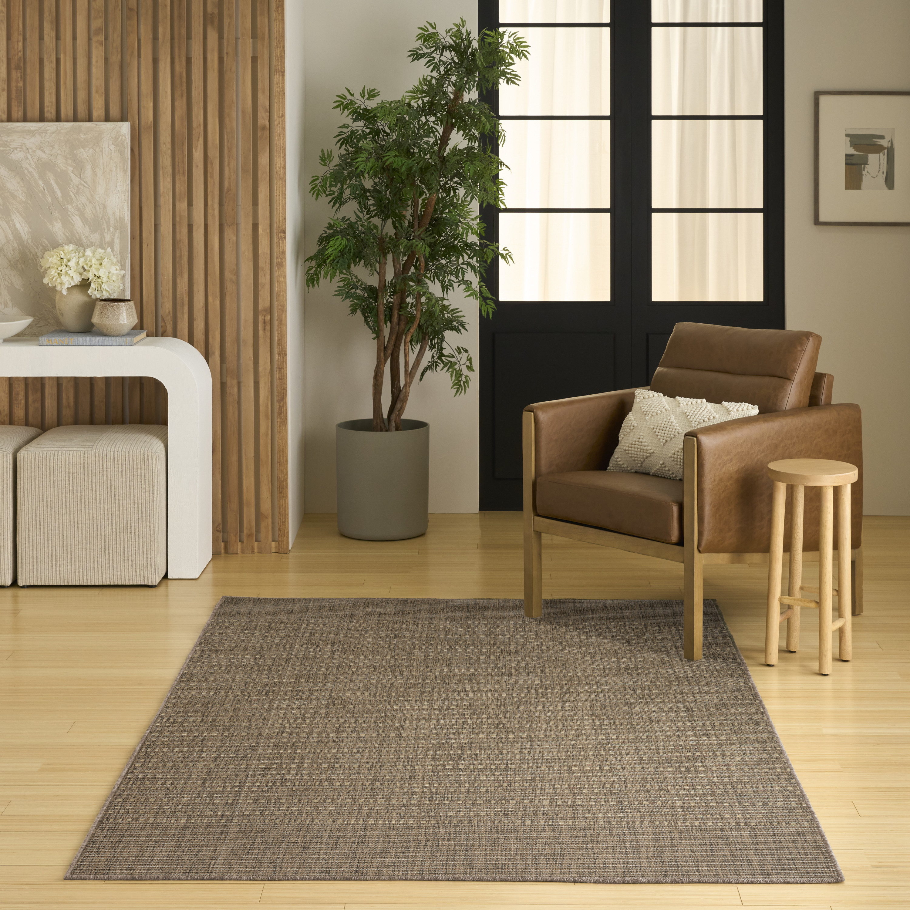 Nourison Tulum 6' x 9' Brown Outdoor Rug