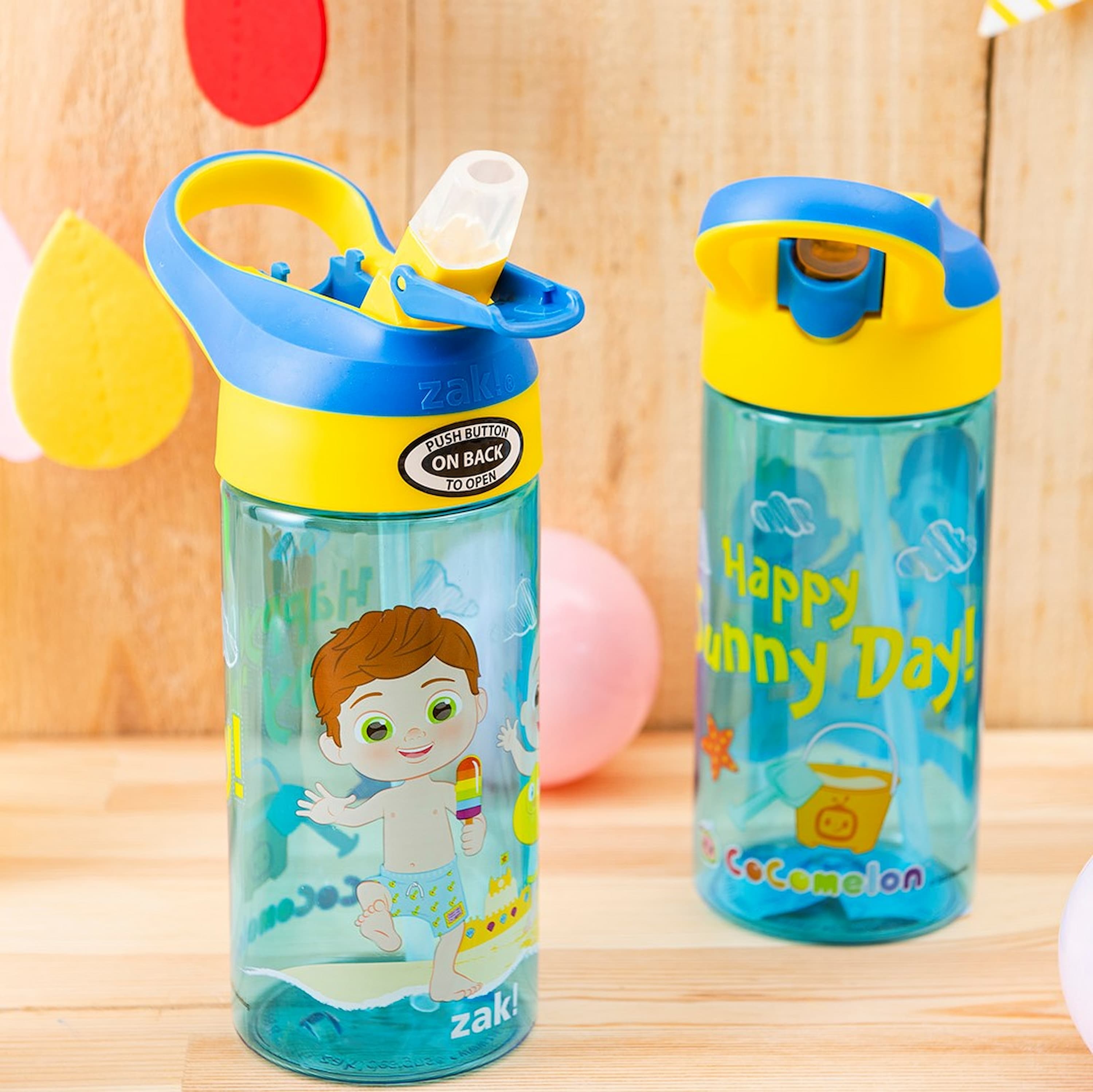 CoComelon 17.5 ounce Water Bottle, Happy, Sunny Day!, 2-piece set slideshow image 7
