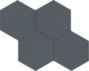 This Or That Blue 4×5 Hexagon Field Tile