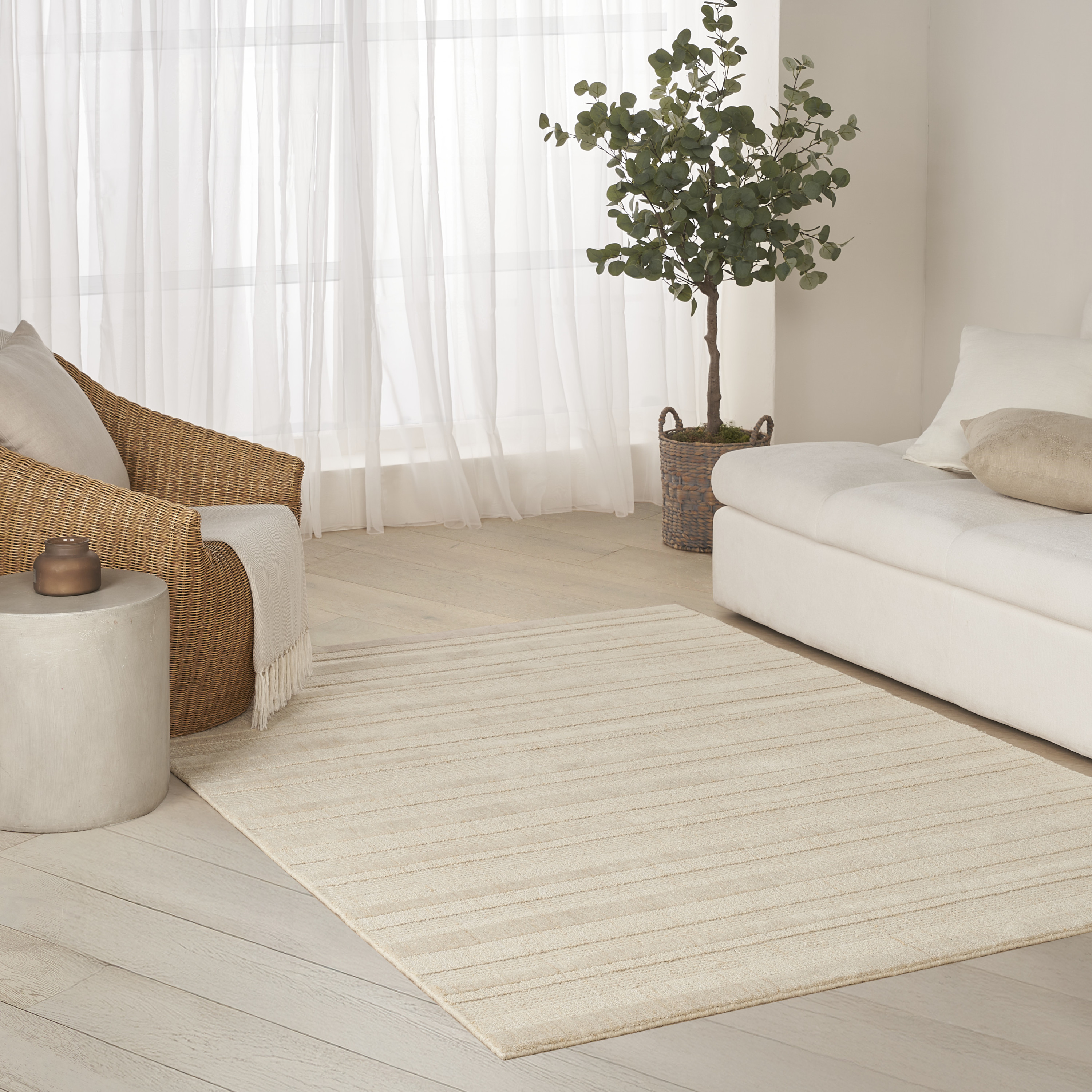 DKNY Pure Multi Weave 5'3" x 7'3" Camel Contemporary Indoor Rug