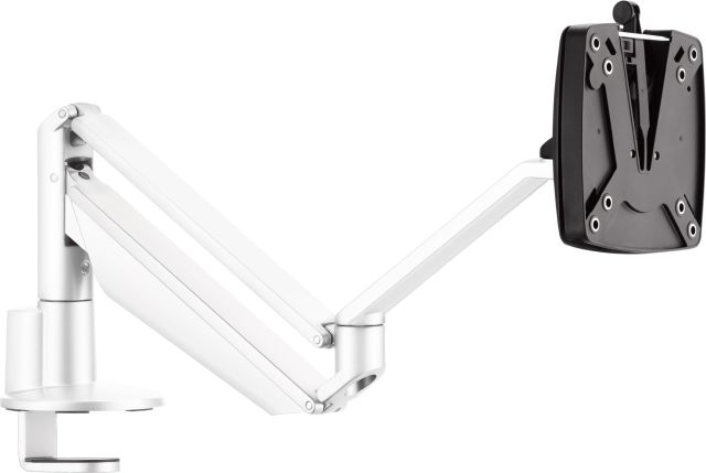 Novus CLU II is designed with a taller, longer profile to elevate a larger monitor into a comfortable viewing position.