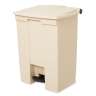 Rubbermaid Commercial, Legacy, 18 gal, Plastic, Beige, Rectangle, Receptacle