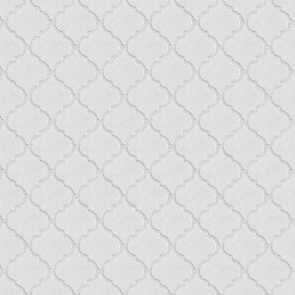 Hudson Tangier Crystalline White 12.38x12.38 Lantern Porcelain Floor and Wall Digital Pattern