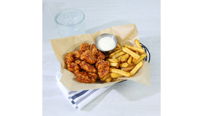 Tyson® Uncooked Chicken Breast Chunk Fritters With BBQ Flavored Glaze Packets_image_1