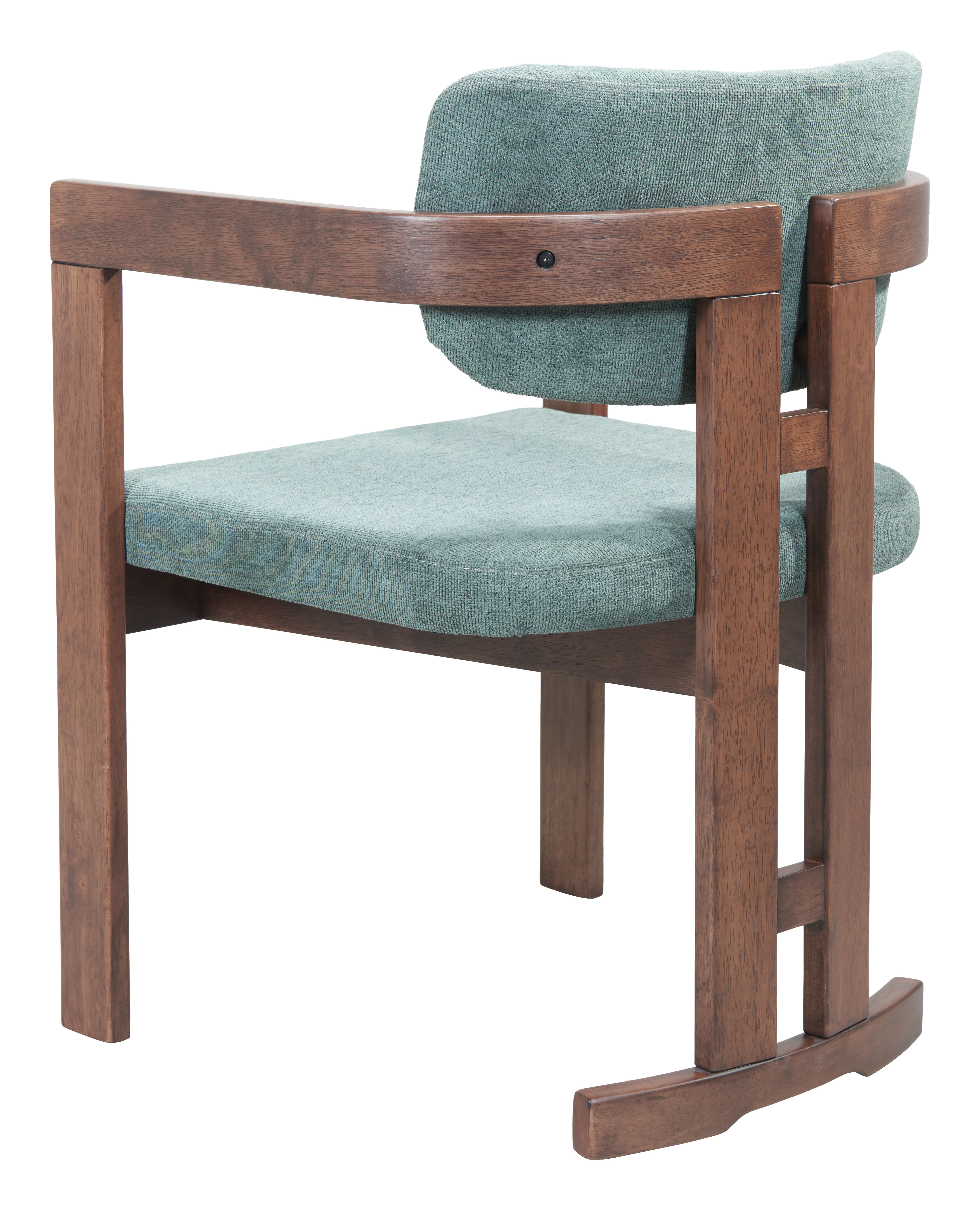 Poly Dining Chair Moss Gray & Walnut product image