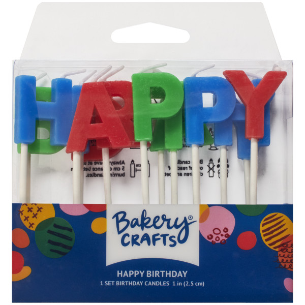 Happy Birthday Letters Primary Specialty Candles