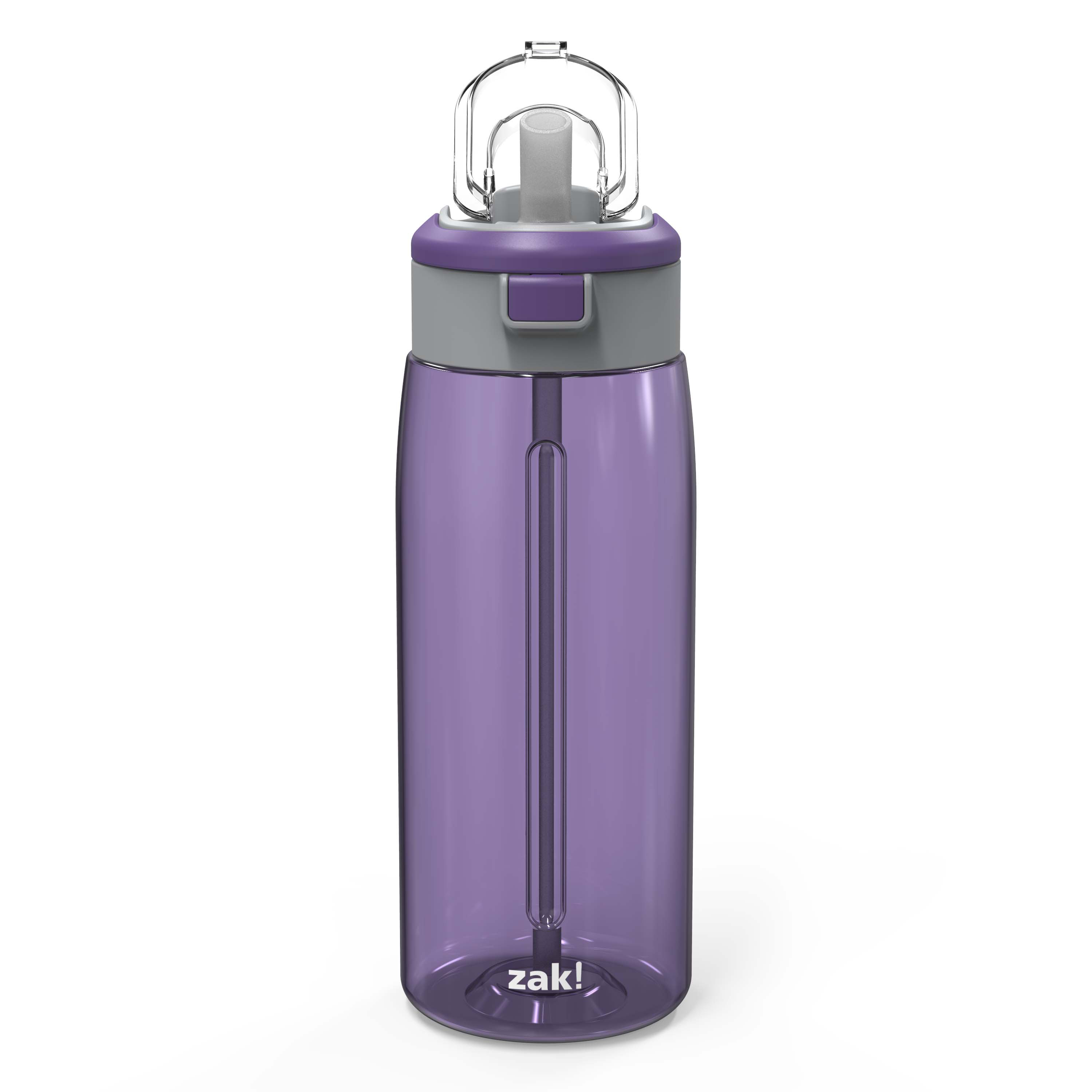 Genesis 32 ounce Reusable Plastic Water Bottle with Interchangeable Spouts, Viola slideshow image 2
