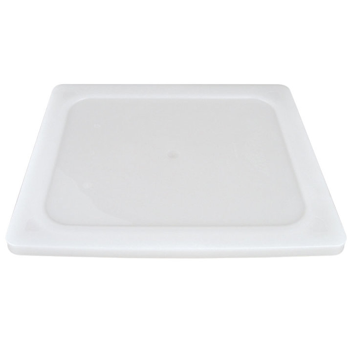 Half-size Super Pan V® flexible steam table hotel pan lid in white