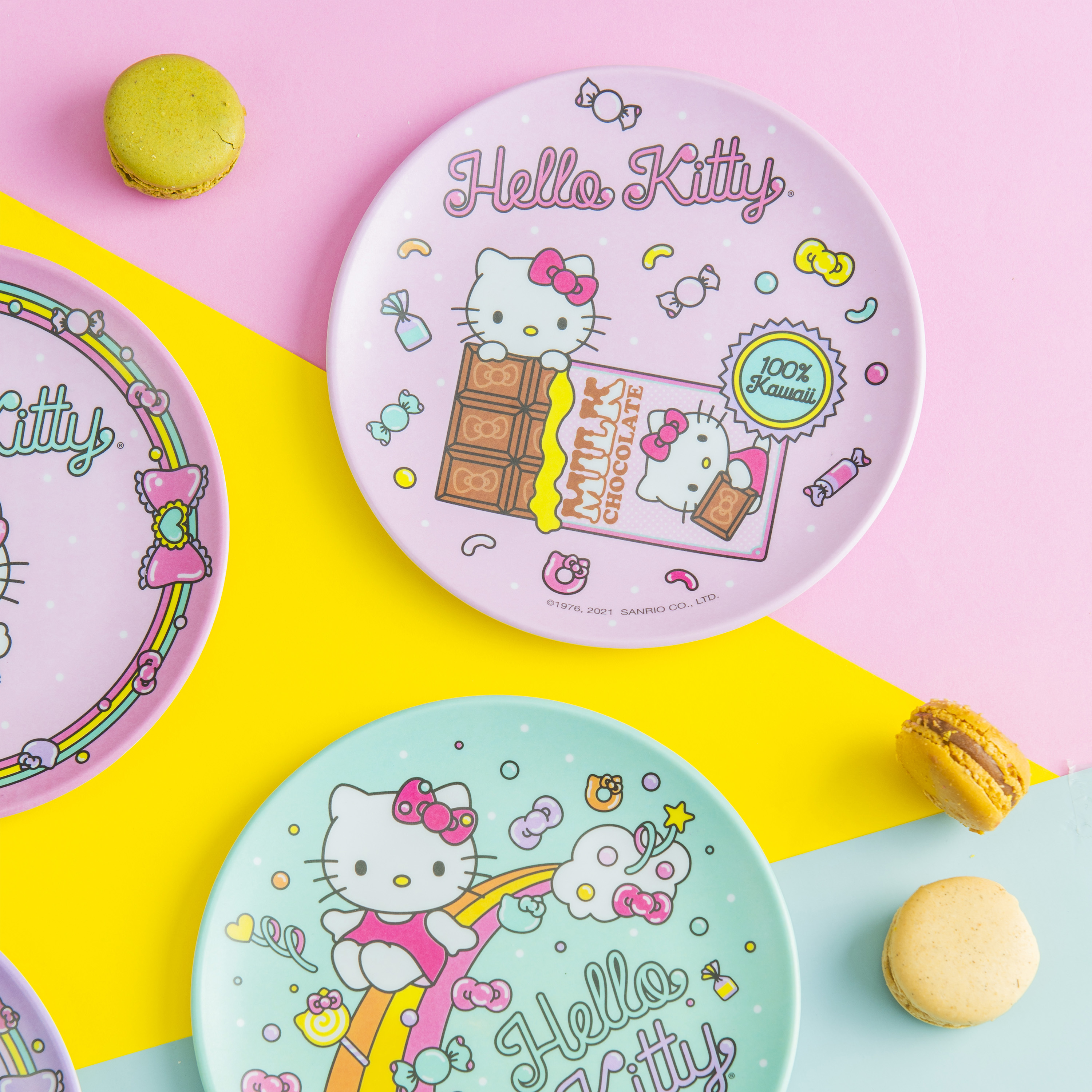 Sanrio 6-inch Appetizer Plate, Hello Kitty, 4-piece set slideshow image 3