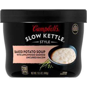 Campbell’s® Slow Kettle® Style Baked Potato Soup with Applewood Smoked Uncured Bacon, 15.5 oz Microwavable Bowl