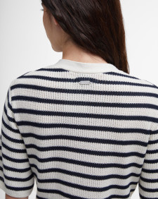 Abito midi Isla in maglia con motivo a righe 