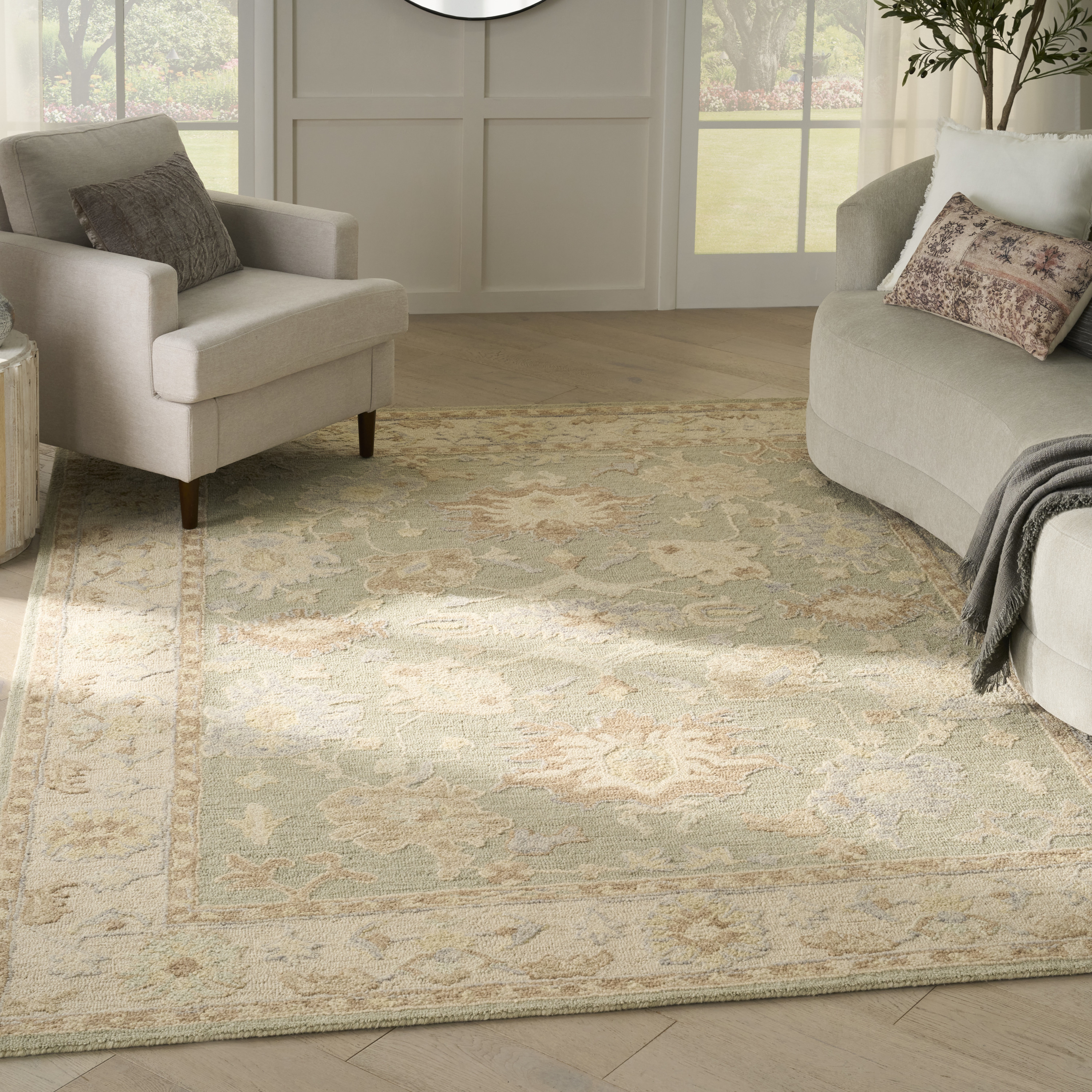 Nourison Maison 9'9" x 13'9" Sage Ivory Vintage Indoor Rug