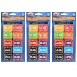Ashley Productions&reg; Non-Magnetic Mini Whiteboard Erasers, Chalk Loop, 10 Per Pack, 3 Packs ASH78002-3