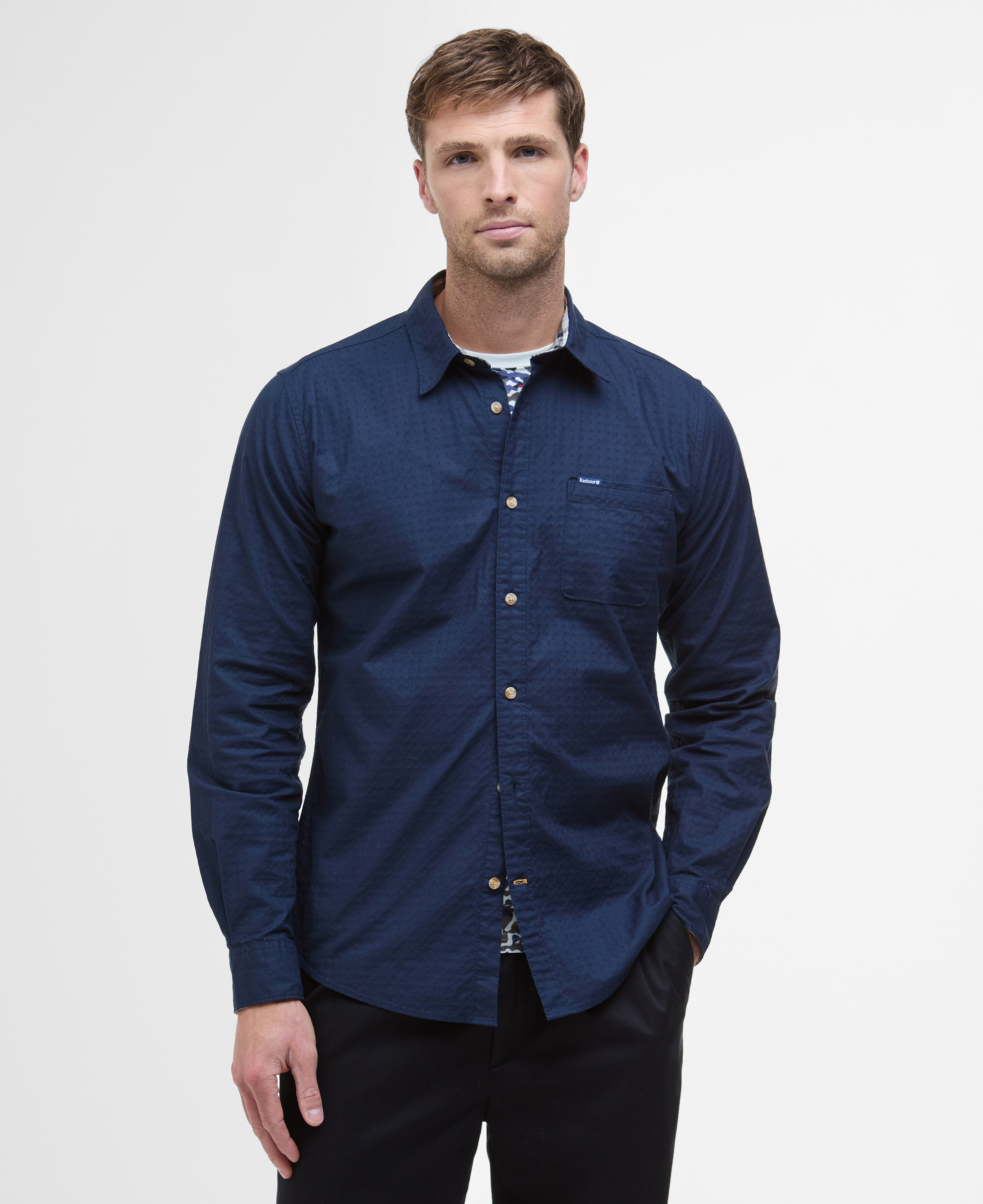 Irvine Textured Tailored Long-Sleeved Shirt image number 0