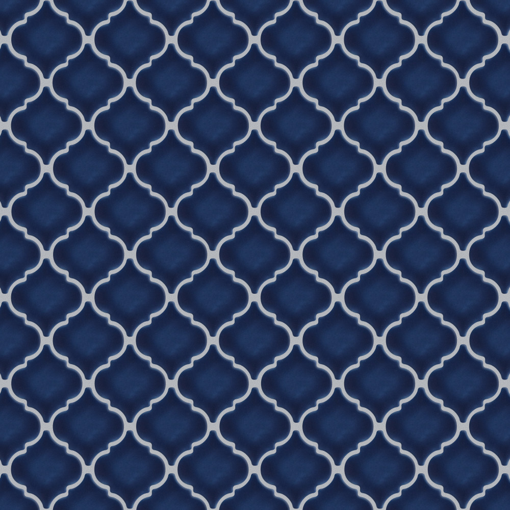 Hudson Tangier Smoky Blue 12.38x12.38 Lantern Porcelain Floor and Wall Digital Pattern