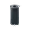 Rubbermaid Commercial, Enhance, 33 gal, Metal, Gray/Black, Round, Receptacle