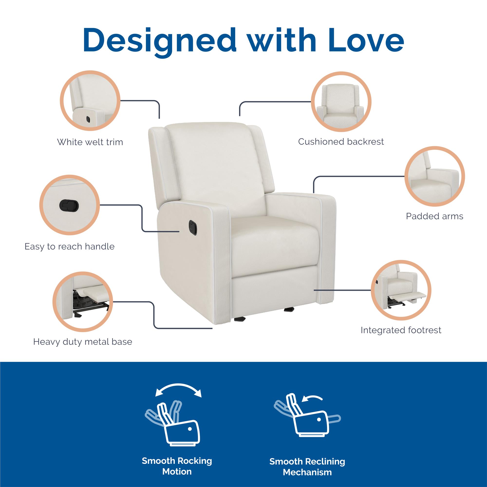 Baby Relax Robyn Nursery Glider Recliner Chair