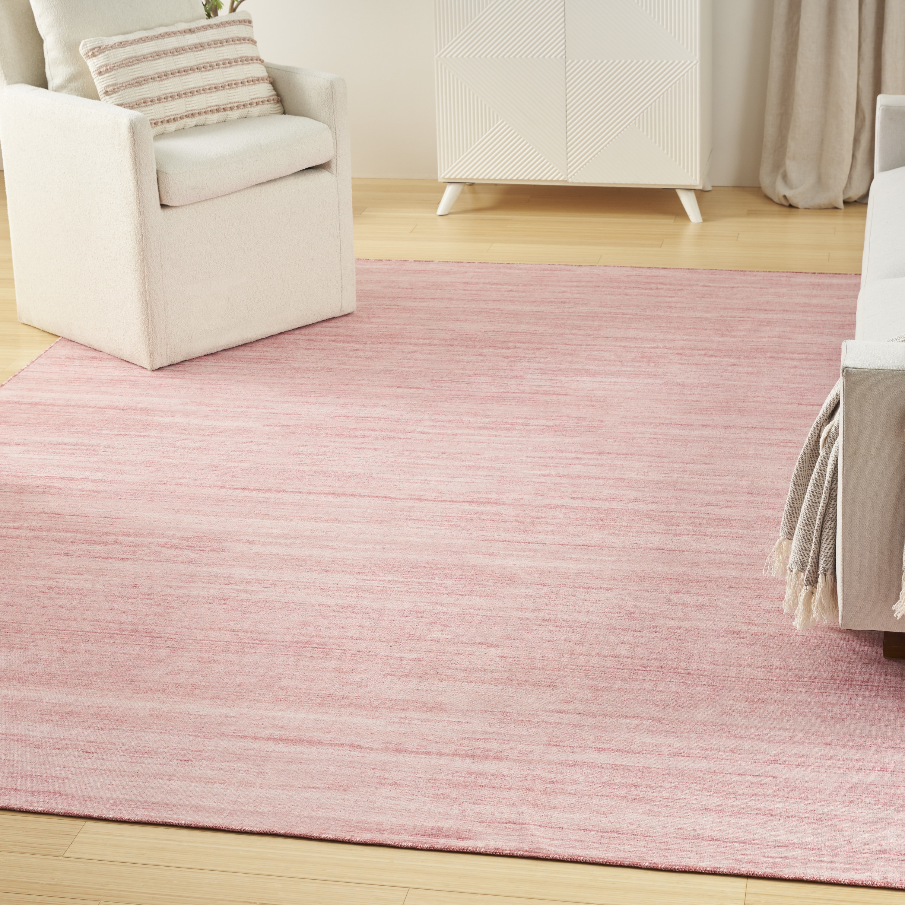 Nourison Washable Essentials 6' x 9' Pink Modern Indoor Rug