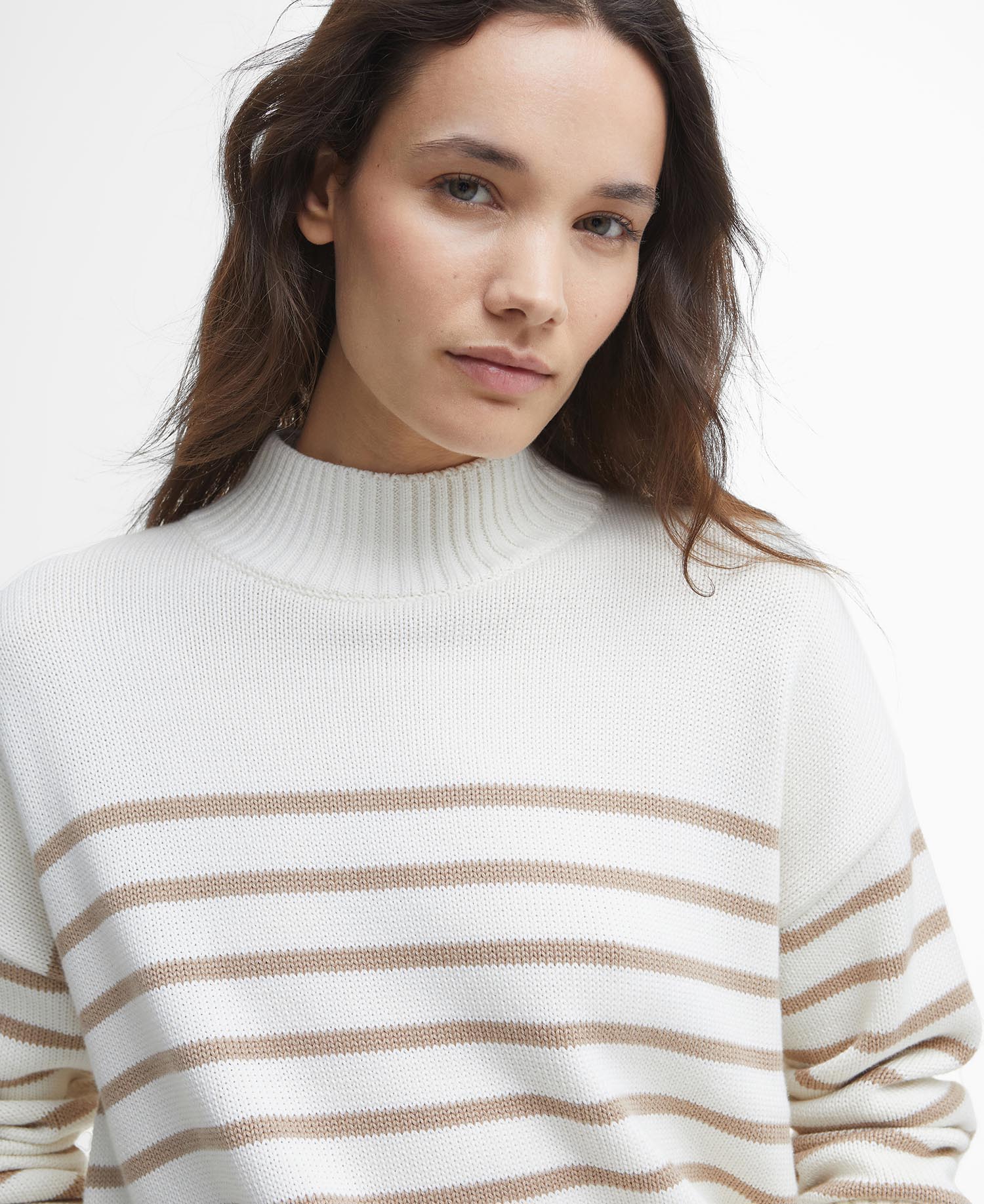 Maglione a collo alto Shelly a righe image number 4