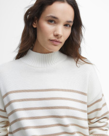 Shelly Striped High-Neck Jumper 