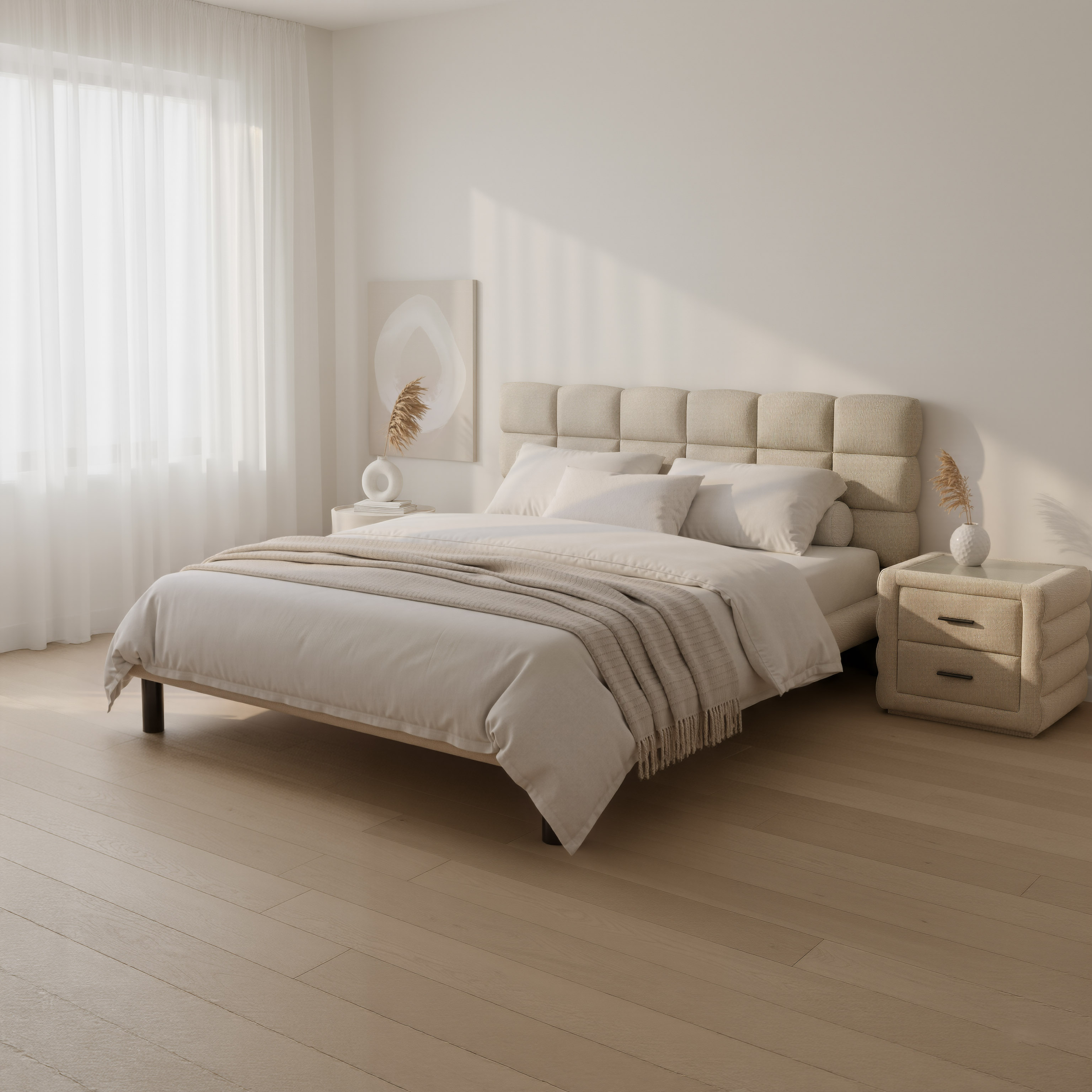 Placid King Bed Beige product image