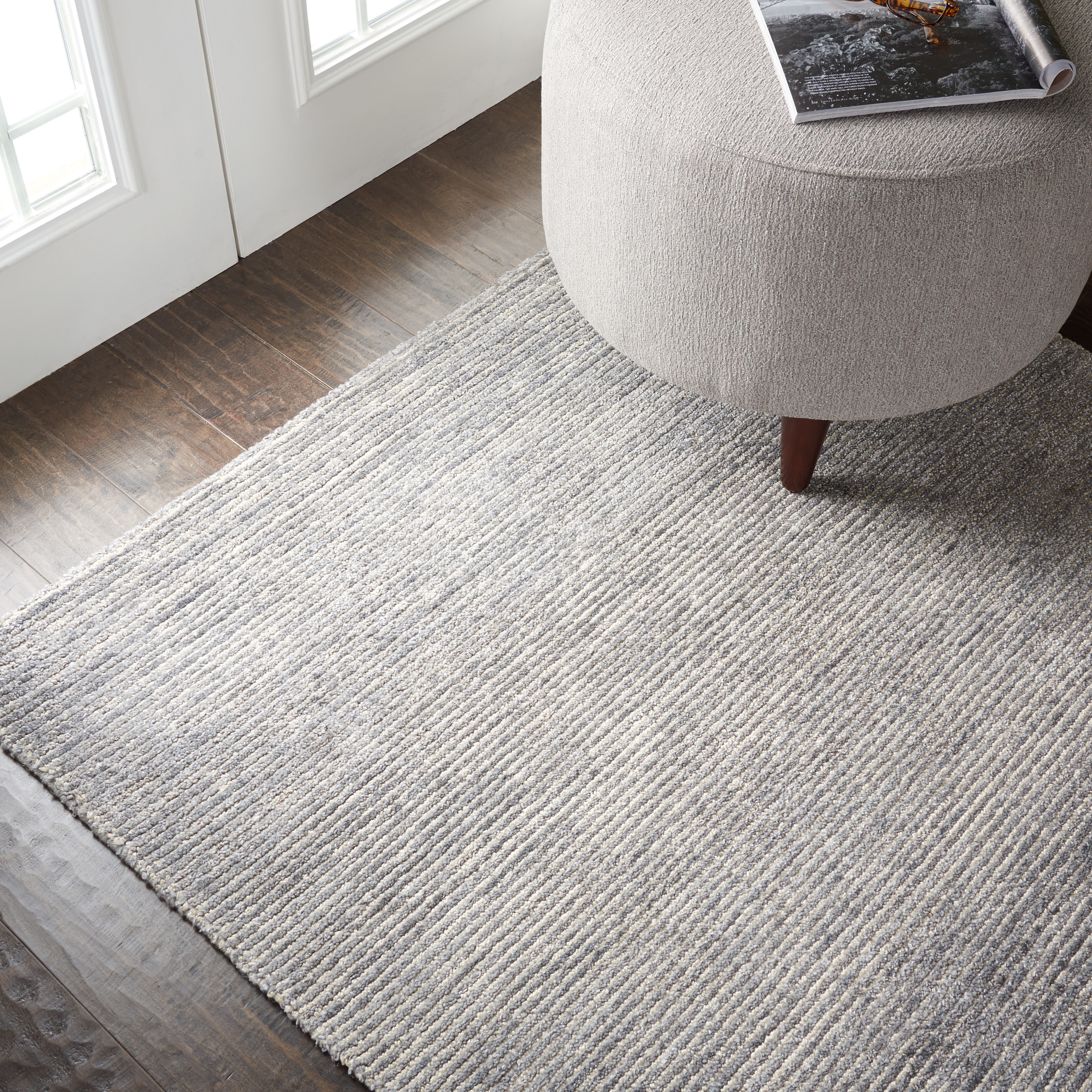Nourison Weston 3'9" x 5'9" Silver Birch Modern Indoor Rug