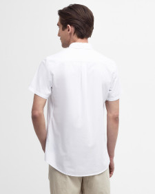 Crest Poplin Tailored Short-Sleeved Shirt Classic White
