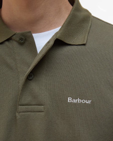 Hexham Oversized Polo Shirt Mid Olive