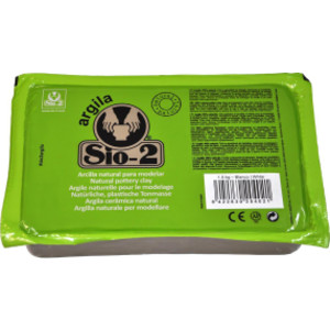 SIO-2® Argila Natural Pottery Clay, 2.2 lb (1 kg), White