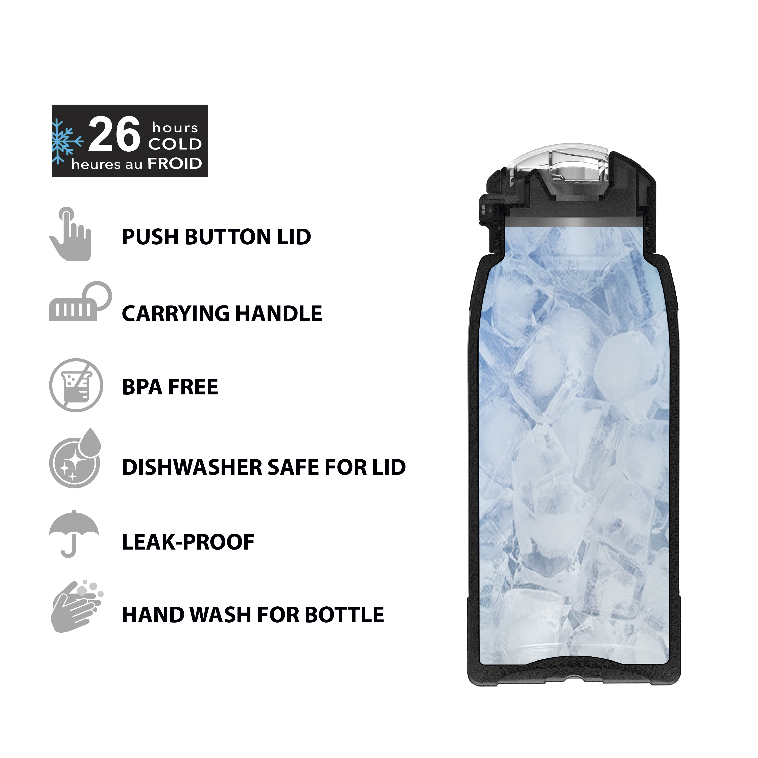 Genesis 32 ounce Stainless Steel Water Bottles, Lilac slideshow image 5 Genesis 32 ounce Stainless Steel Water Bottles, Lilac slideshow image 5