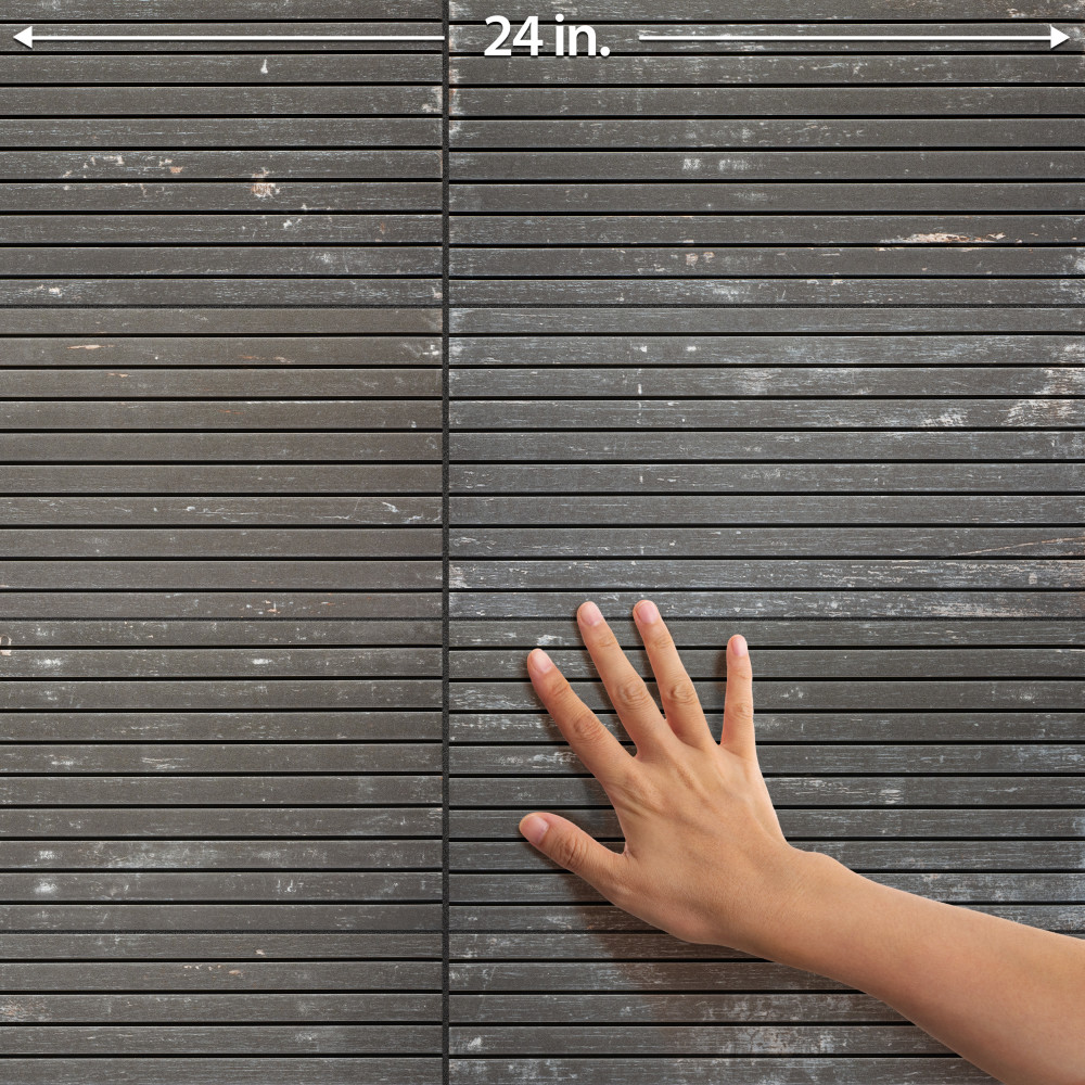 Sample – Retro Strata Nero Porcelain Floor and Wall Tile