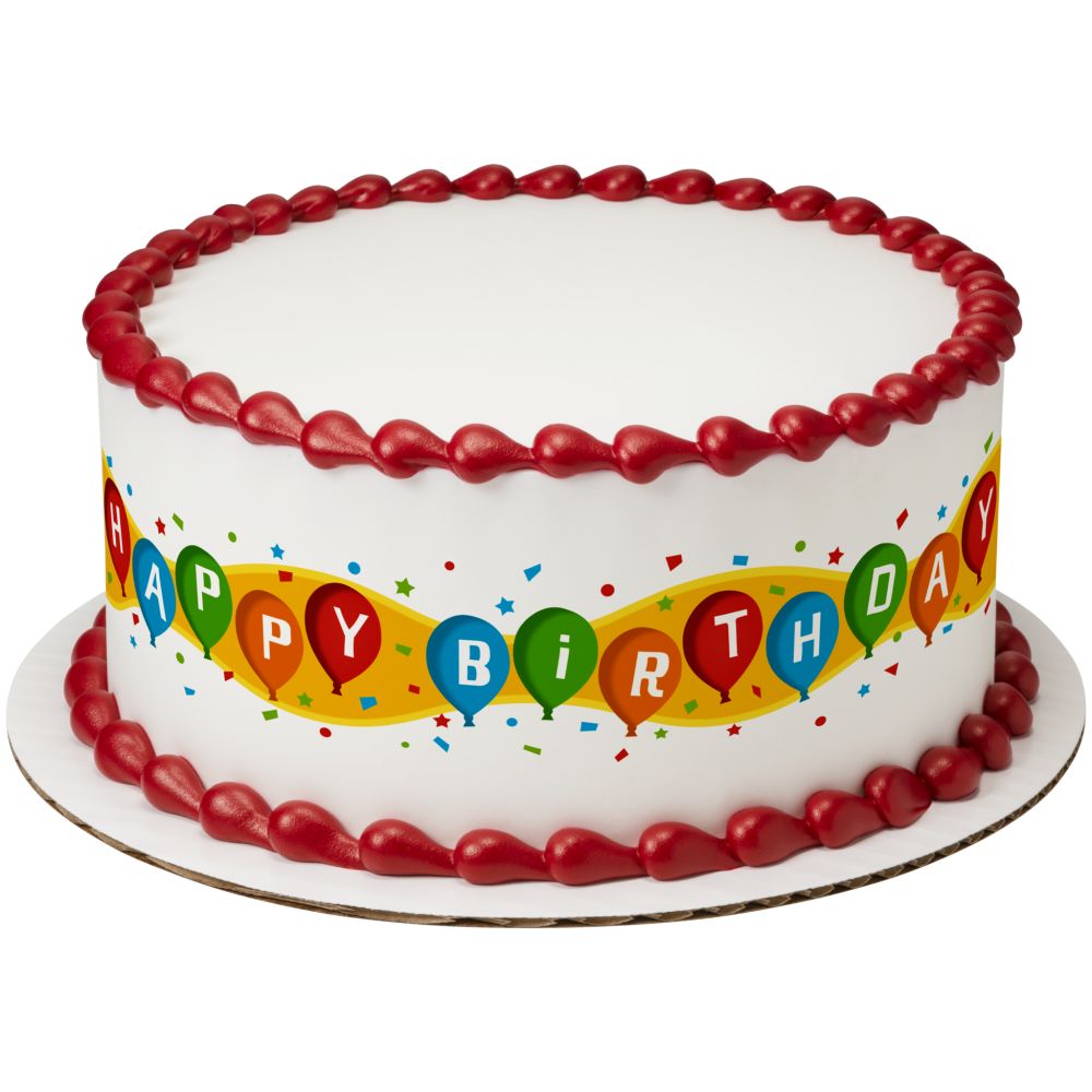 Image Cake Happy Birthday Balloons