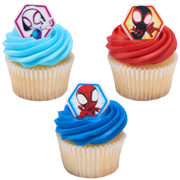 Marvel Spidey and His Amazing Friends Swing On Cupcake Rings